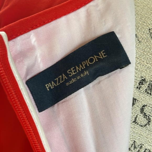 Piazza Sempione red wool sheath dress EUC size 42 - Picture 2 of 14